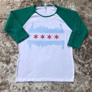 Chicago Flag baseball tee